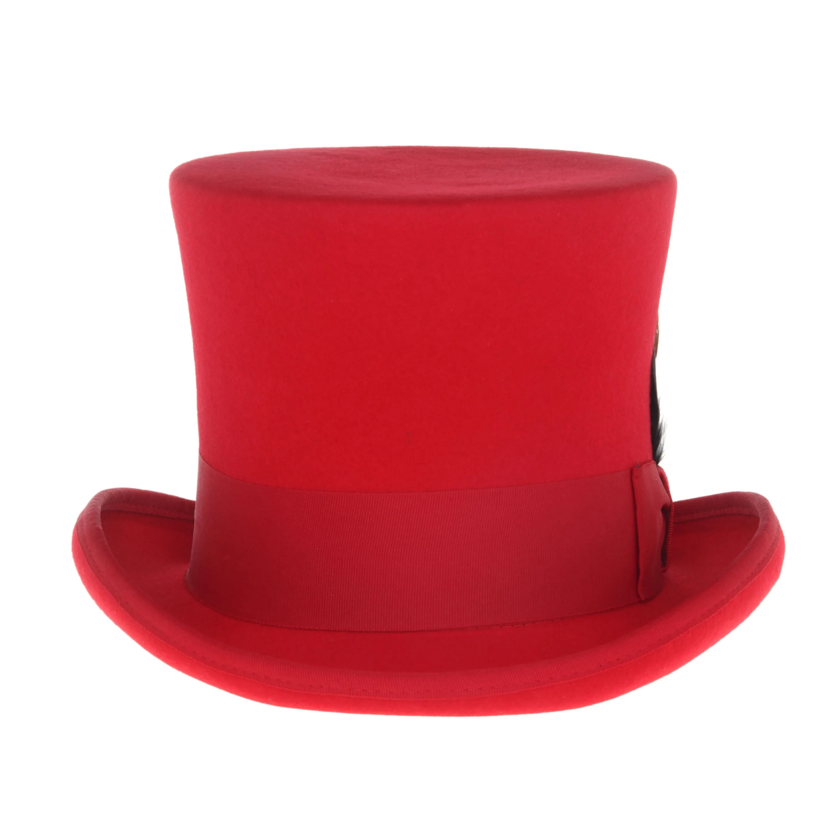 Premium Wool Red Top Hat