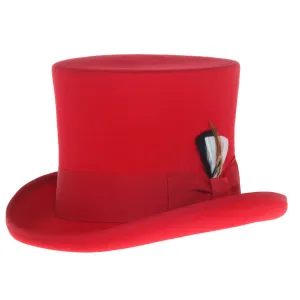 Premium Wool Red Top Hat