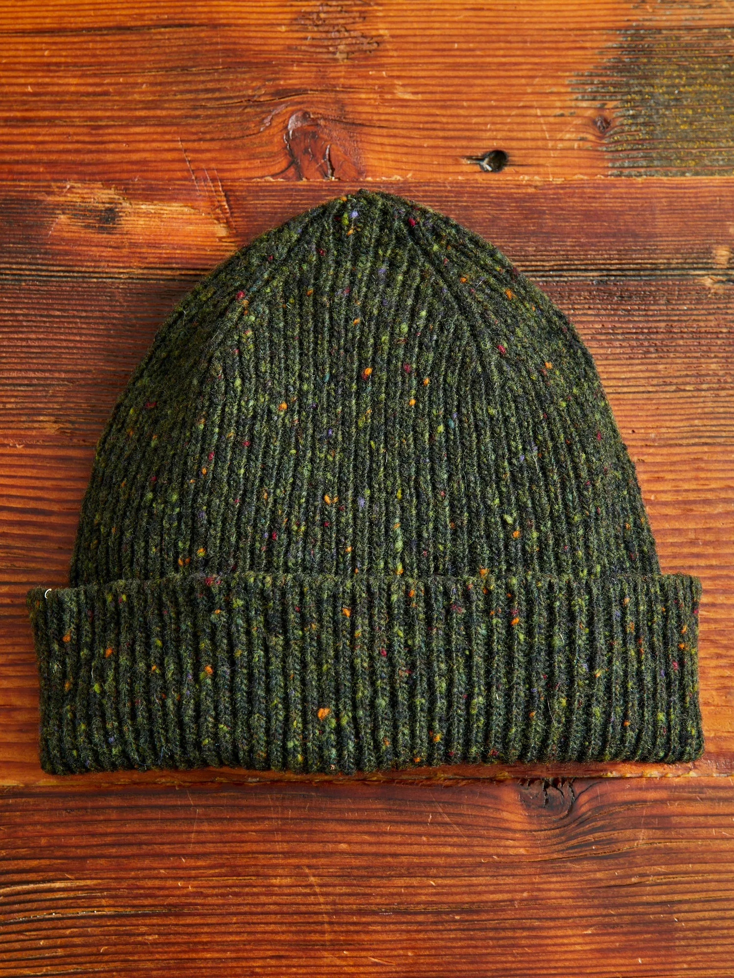 "Out of the Blue" Wool Beanie in Moss