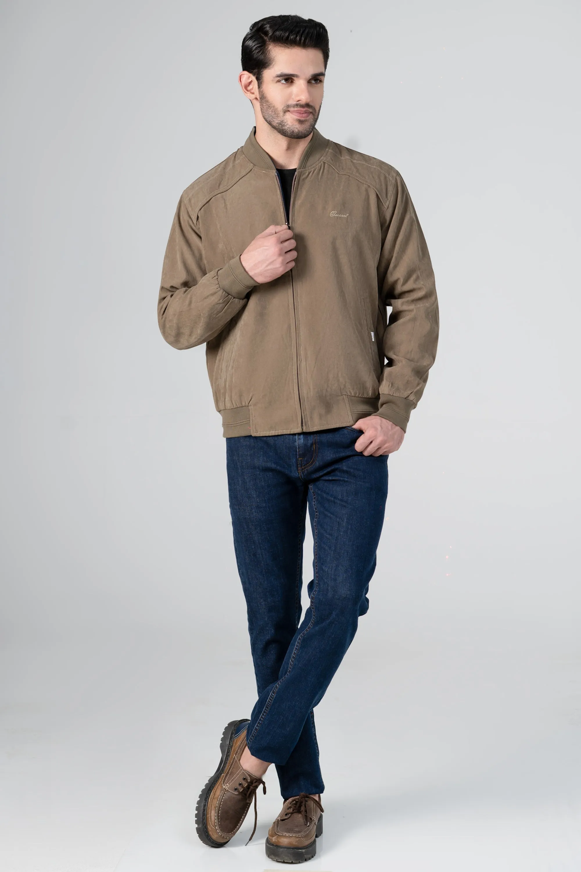 REVERSIBLE JACKET FULL SLEEVE NAVY OLIVE