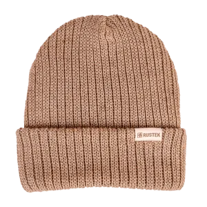 Rustek Double Rib 100% Merino Wool Beanie | Beige