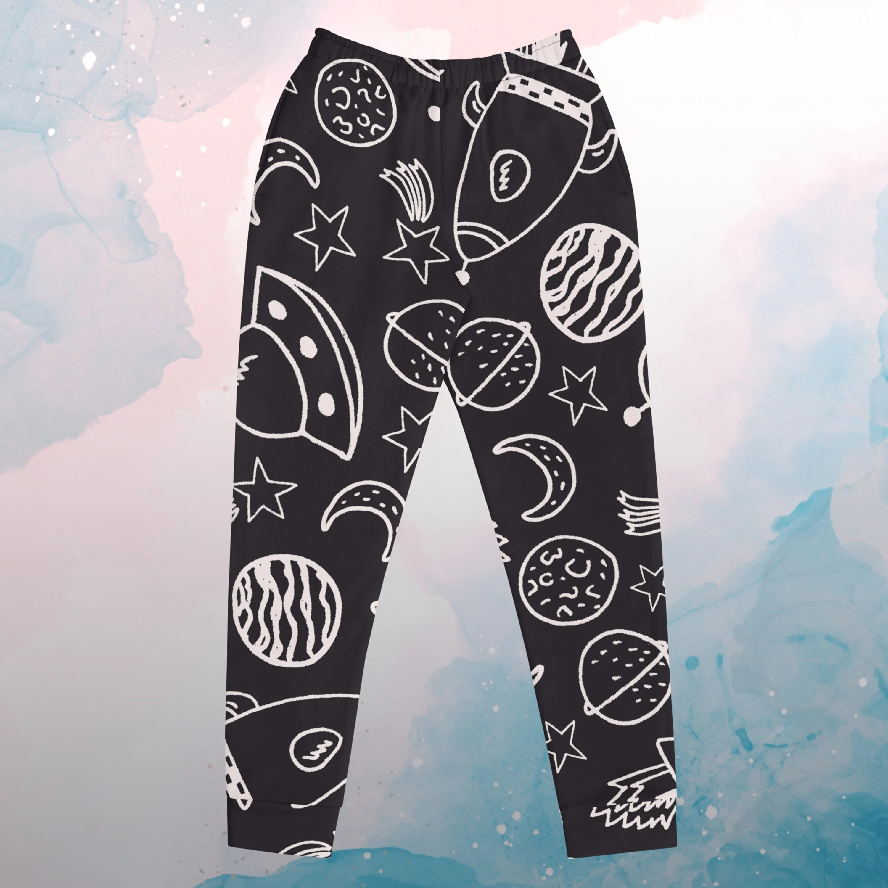 Space Ships and Planets Womens Joggers Sweatpants