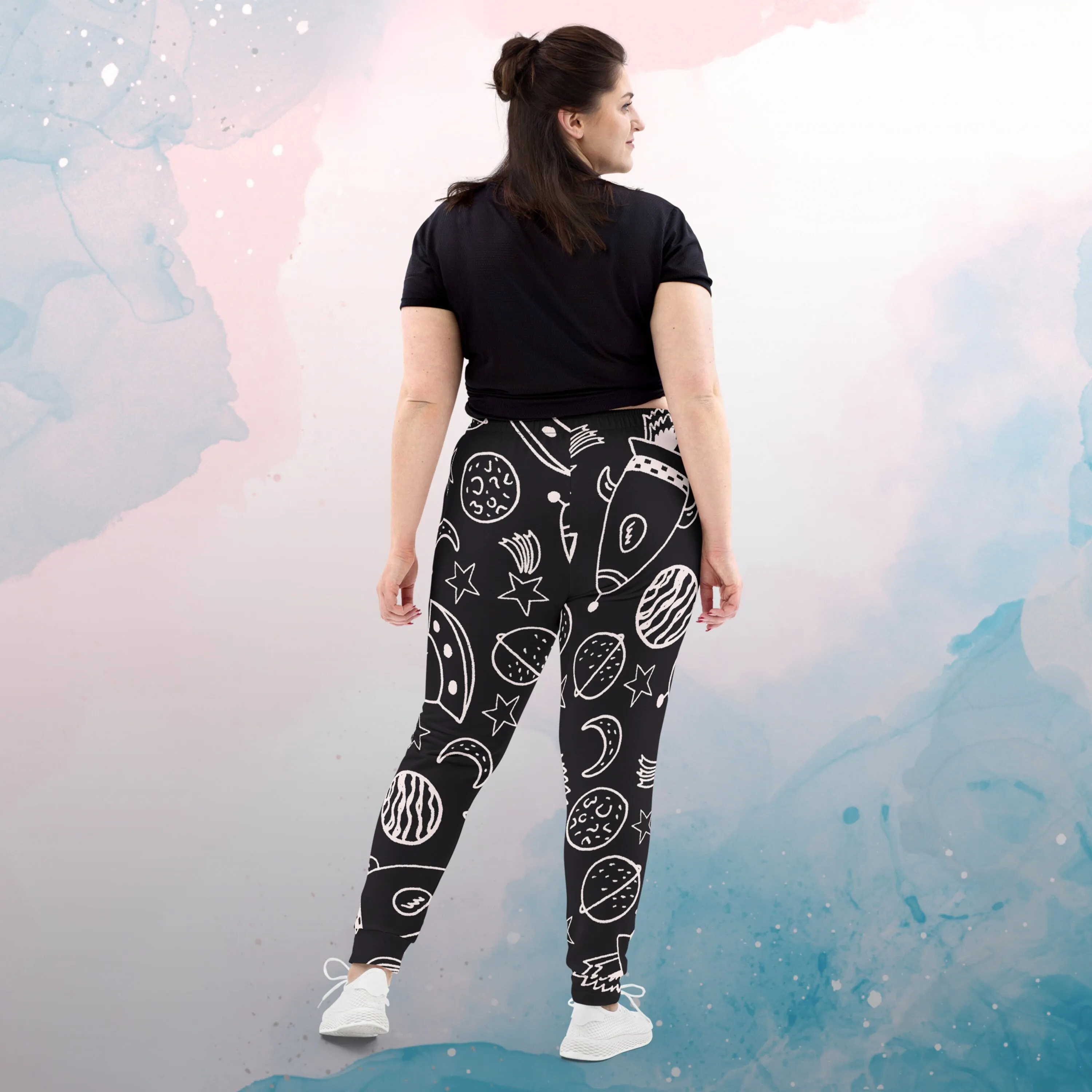 Space Ships and Planets Womens Joggers Sweatpants