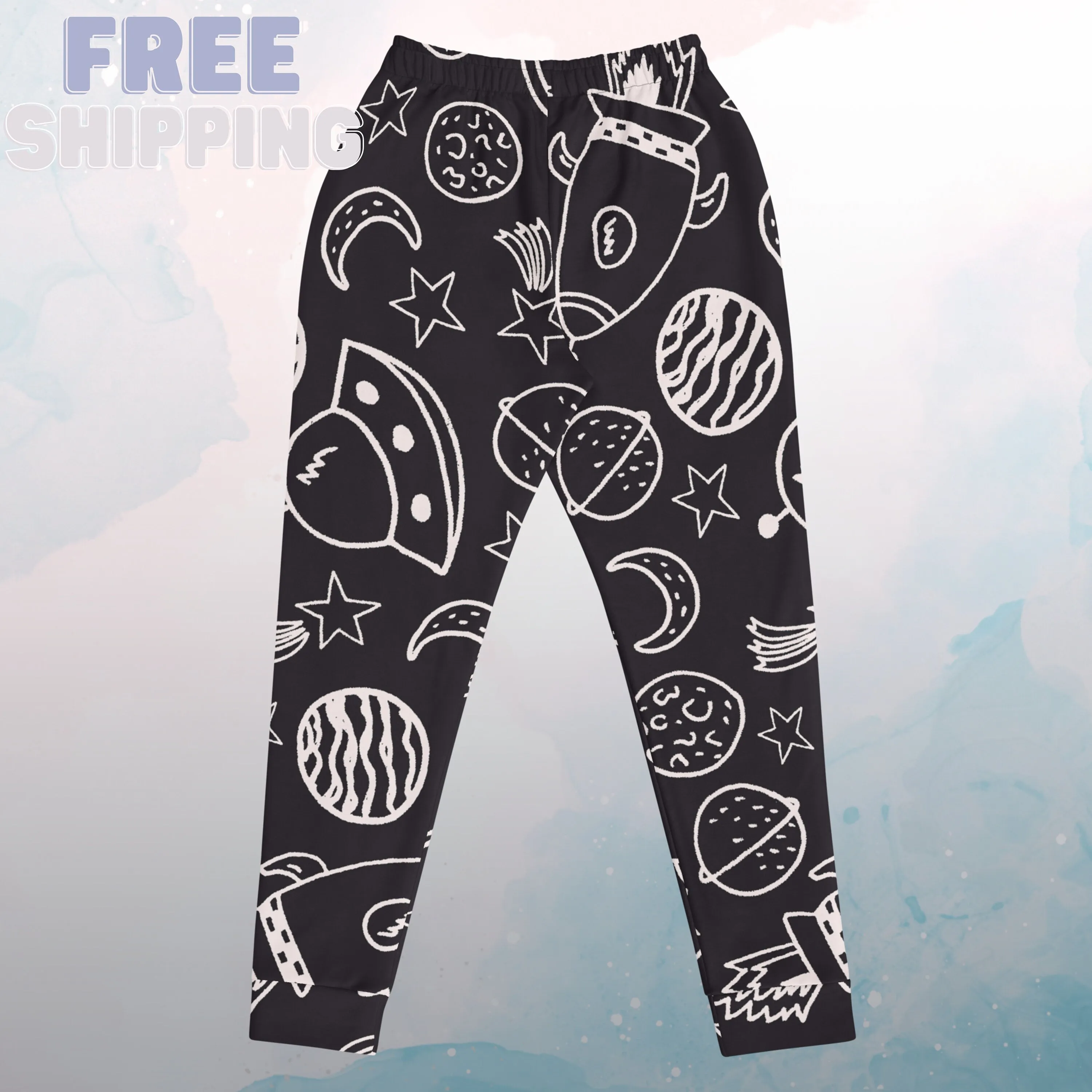 Space Ships and Planets Womens Joggers Sweatpants