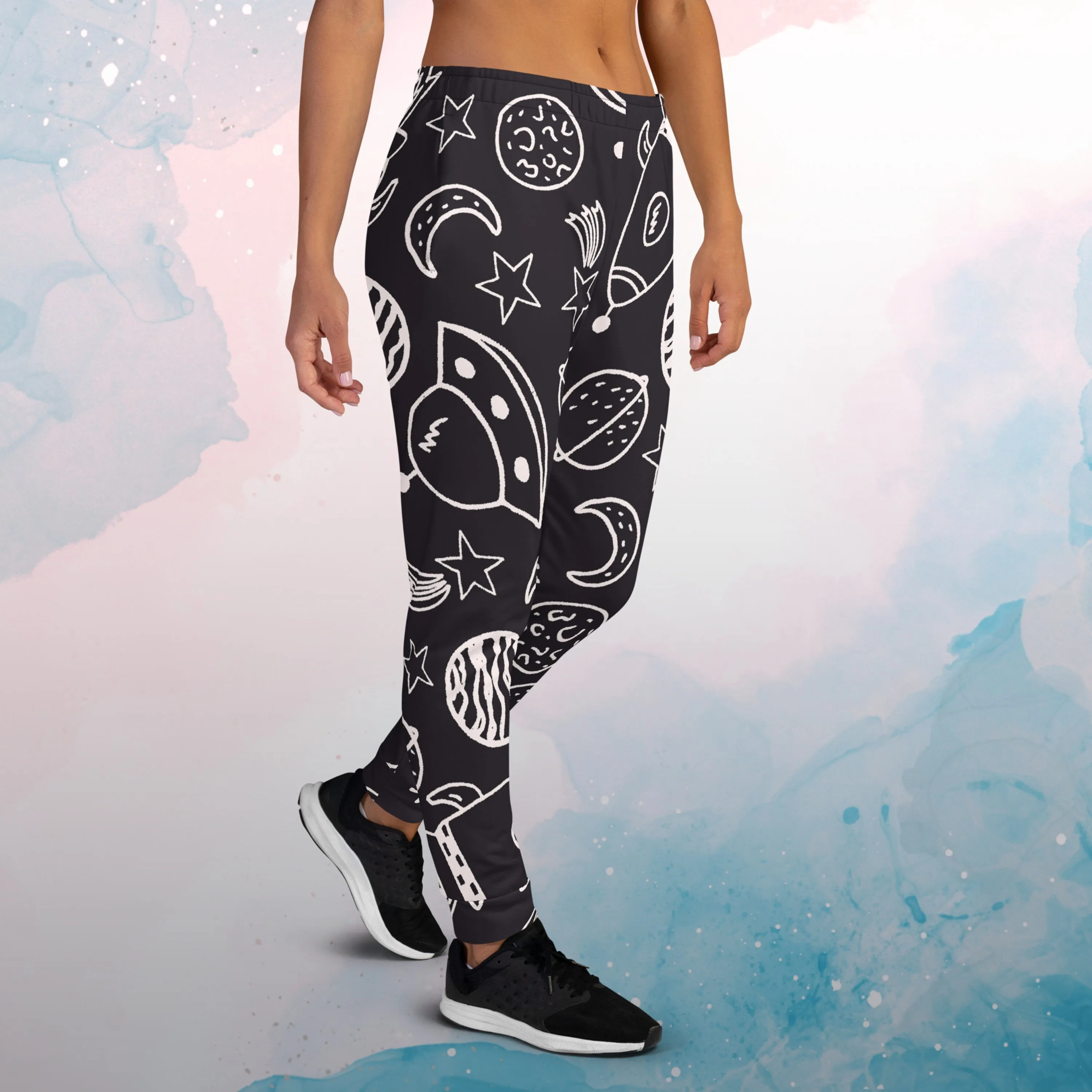 Space Ships and Planets Womens Joggers Sweatpants