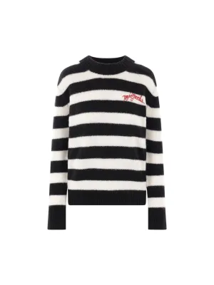 Striped Logo Knit Sweater