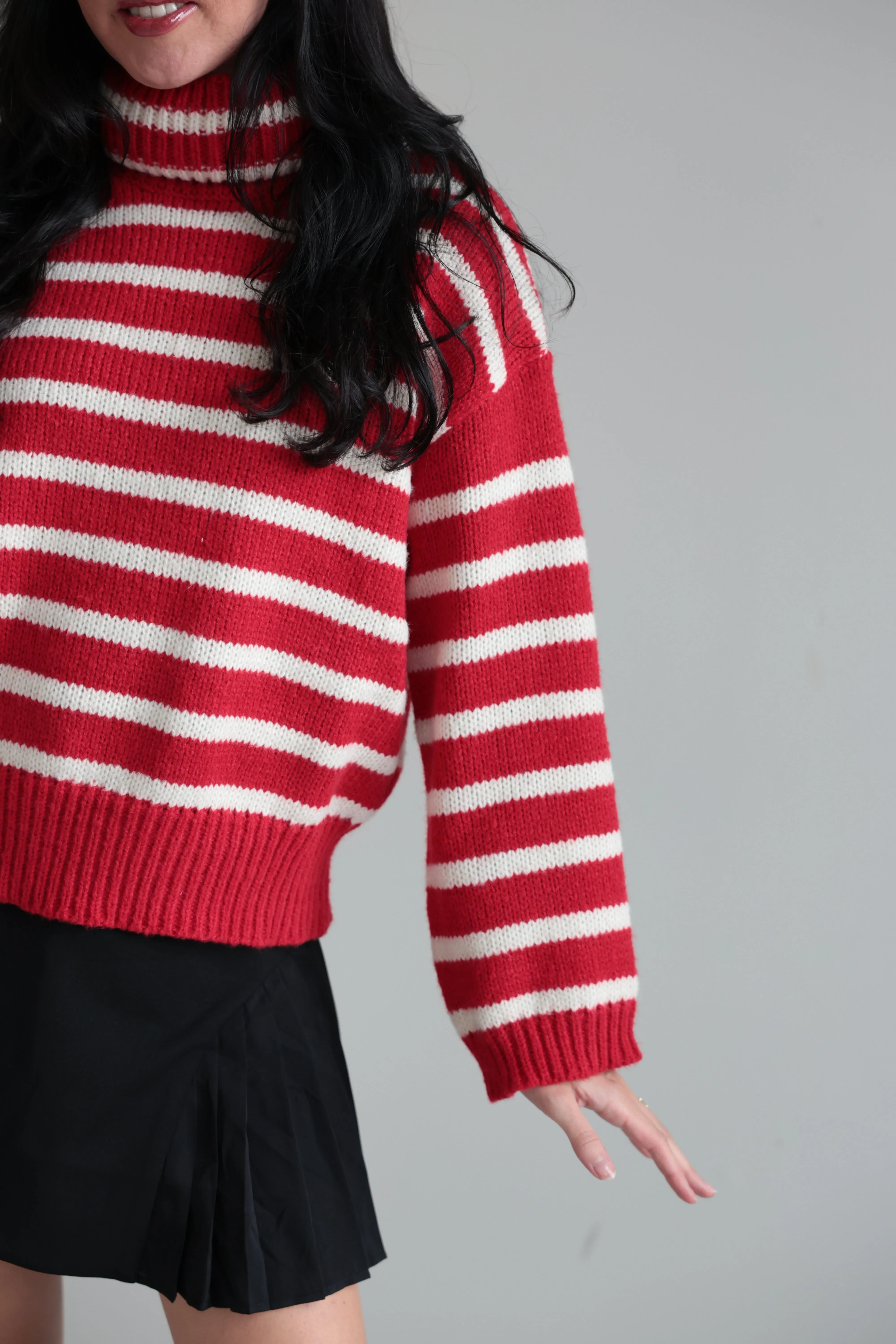 Striped Turtleneck Sweater