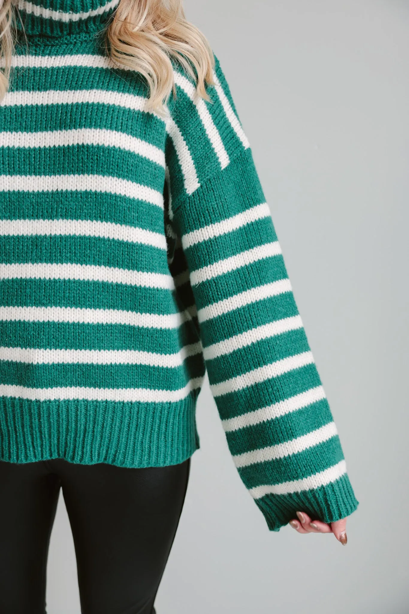 Striped Turtleneck Sweater