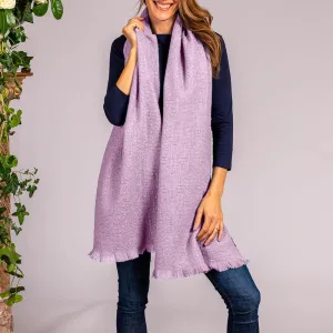 Super Luxe Lavender Blush Basket Weave Cashmere Shawl