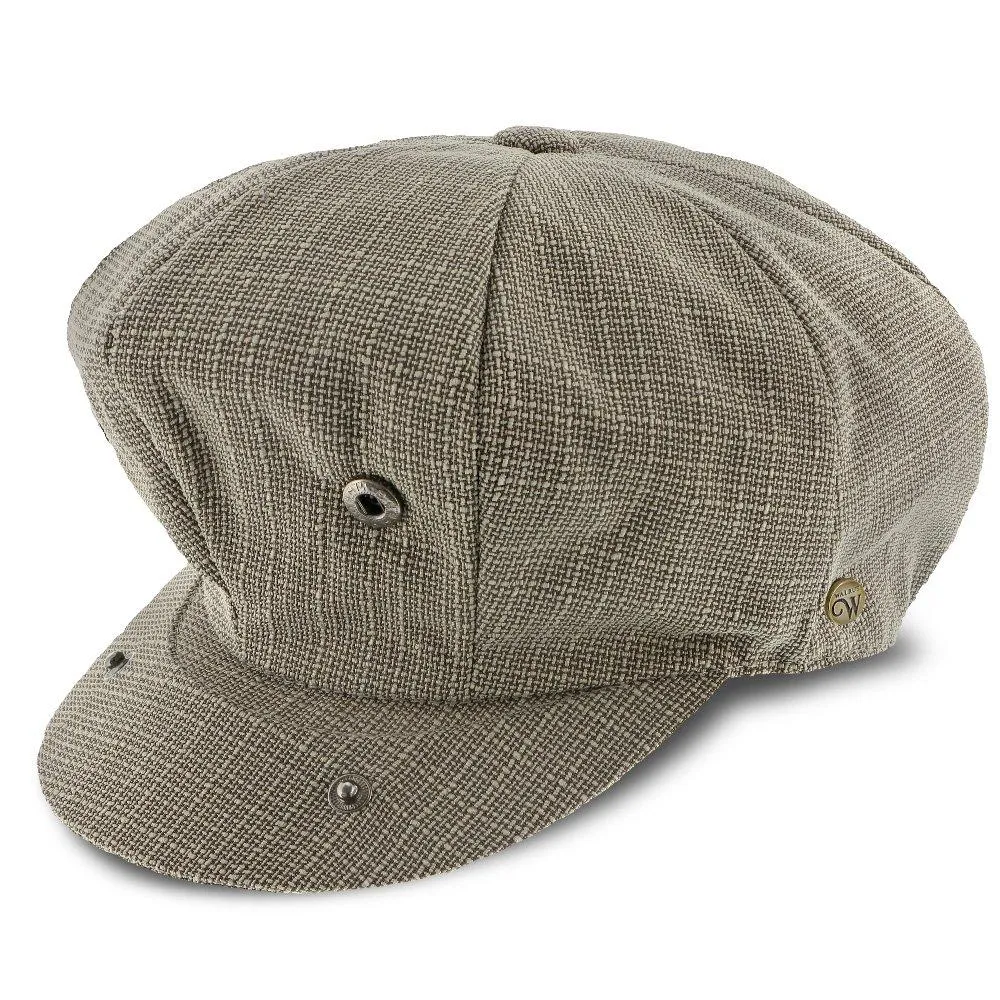 Textbook - Walrus Hats Sage/Grey Polyester 8 Panel Newsboy Cap