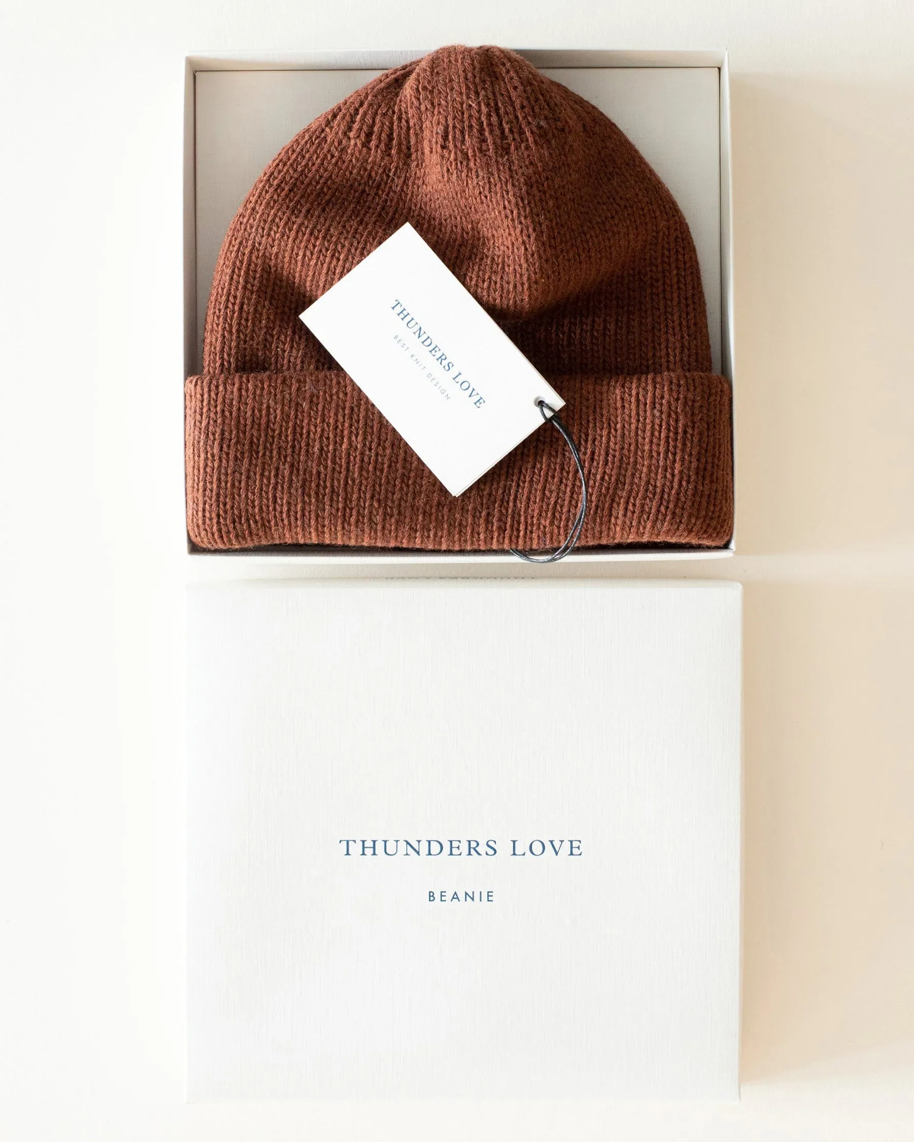 Thunders Love Wool Collection Cashmere & Wool Beanie - Solid Brown