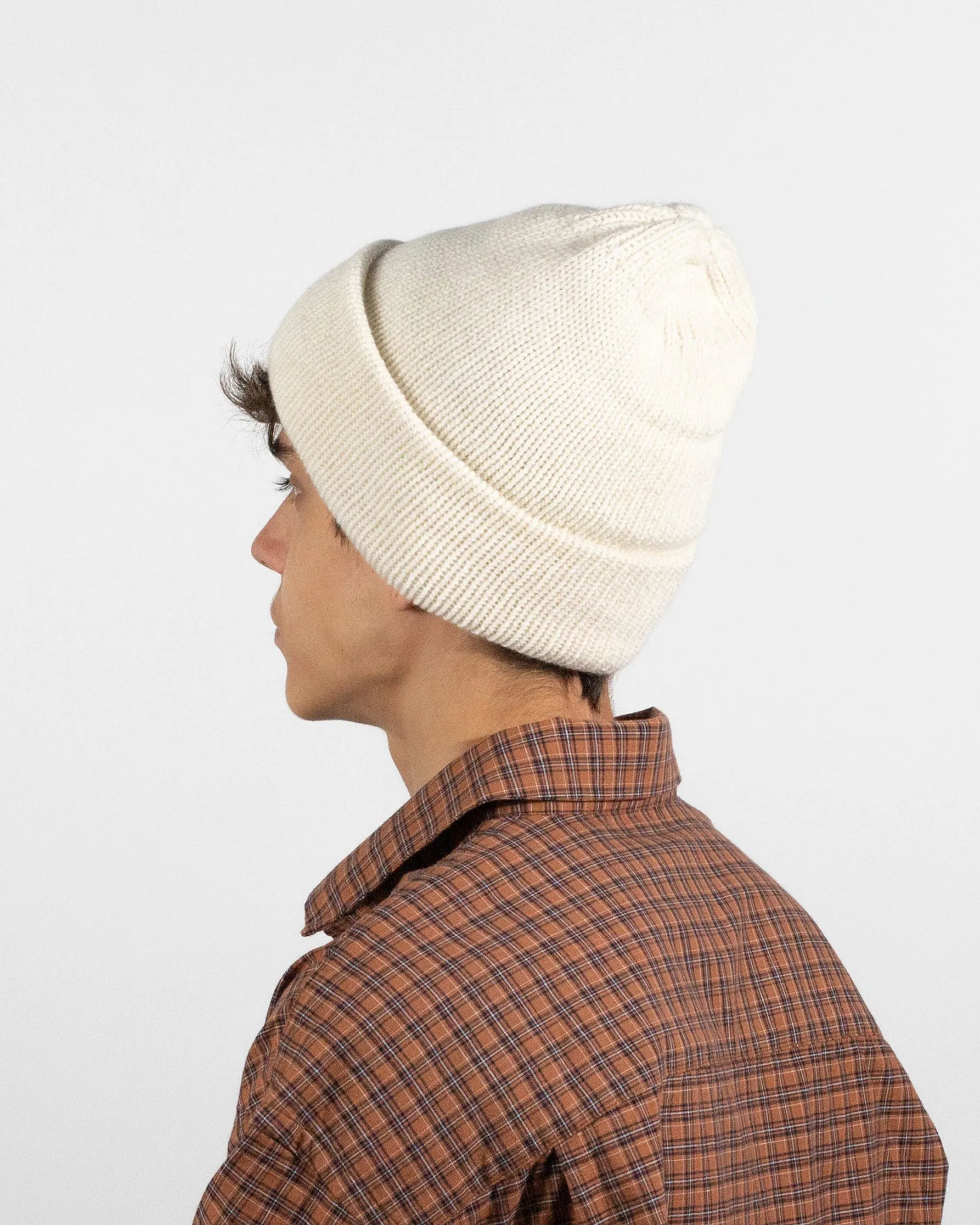 Thunders Love Wool Collection Cashmere & Wool Beanie - Solid White