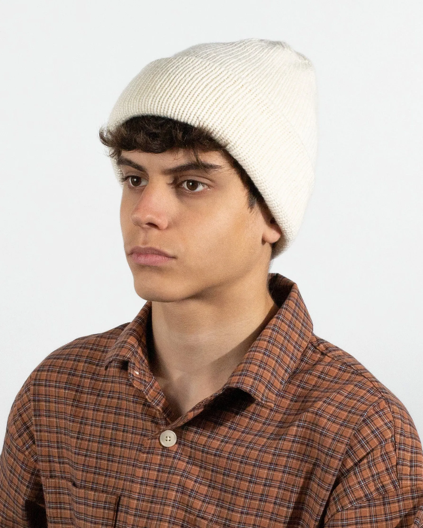 Thunders Love Wool Collection Cashmere & Wool Beanie - Solid White