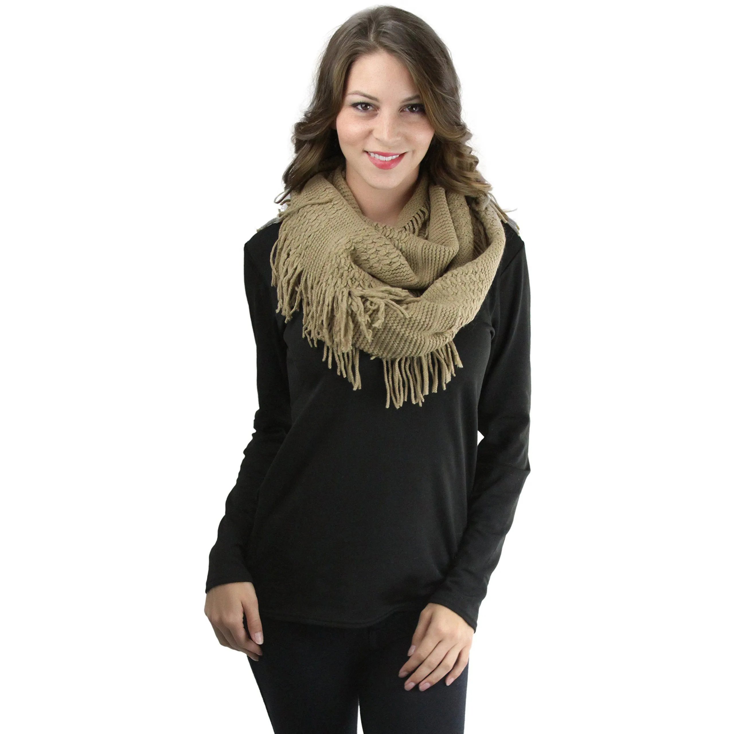 ToBeInStyle Women's Winter Knitted Infinity Scarves