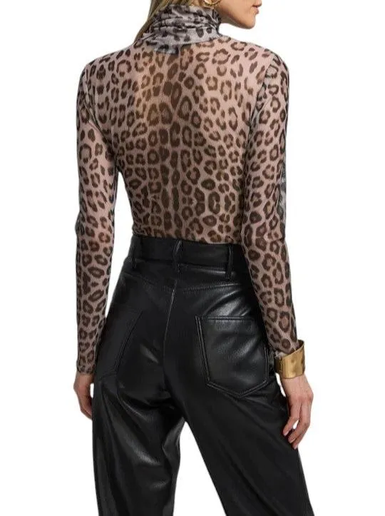 Tyla Leo Mesh Top - Leopard