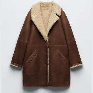 Women RAF Sheepskin Shearling Coat