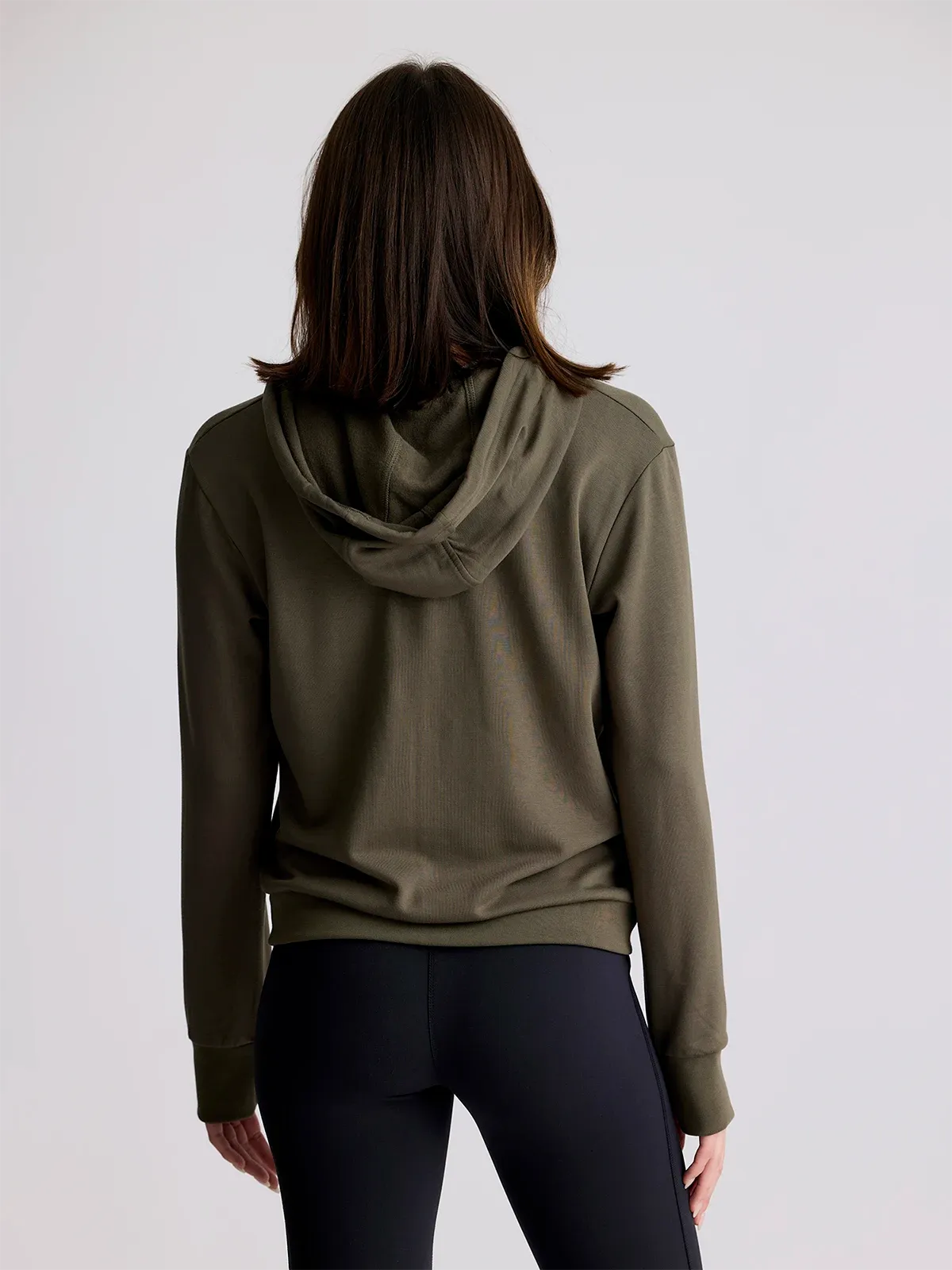 Women's Bamboo Lightweight Fleece Zip Hoodie - Fatigue