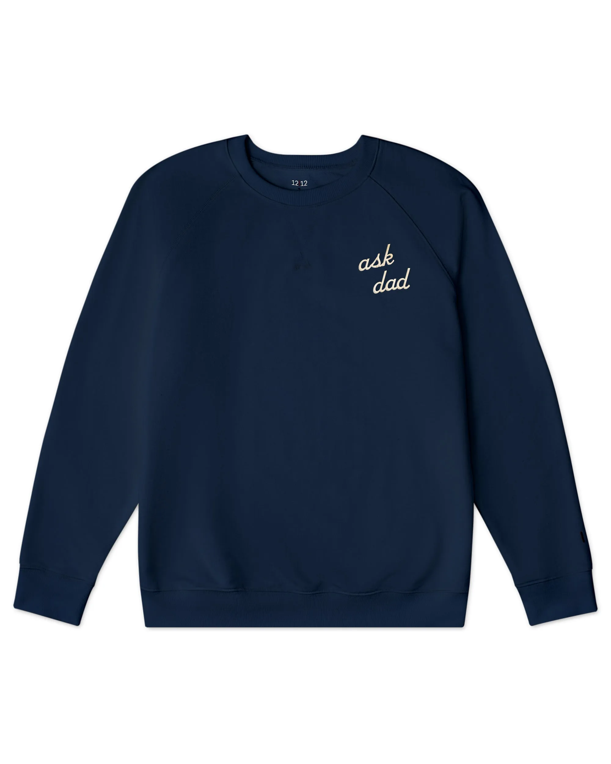 Women's Organic Pullover Sweatshirt Ask Dad [Navy]