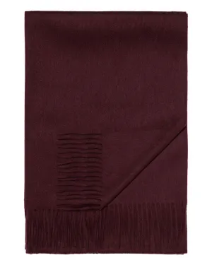 Women's Woven Cashmere Shawl Claret Red