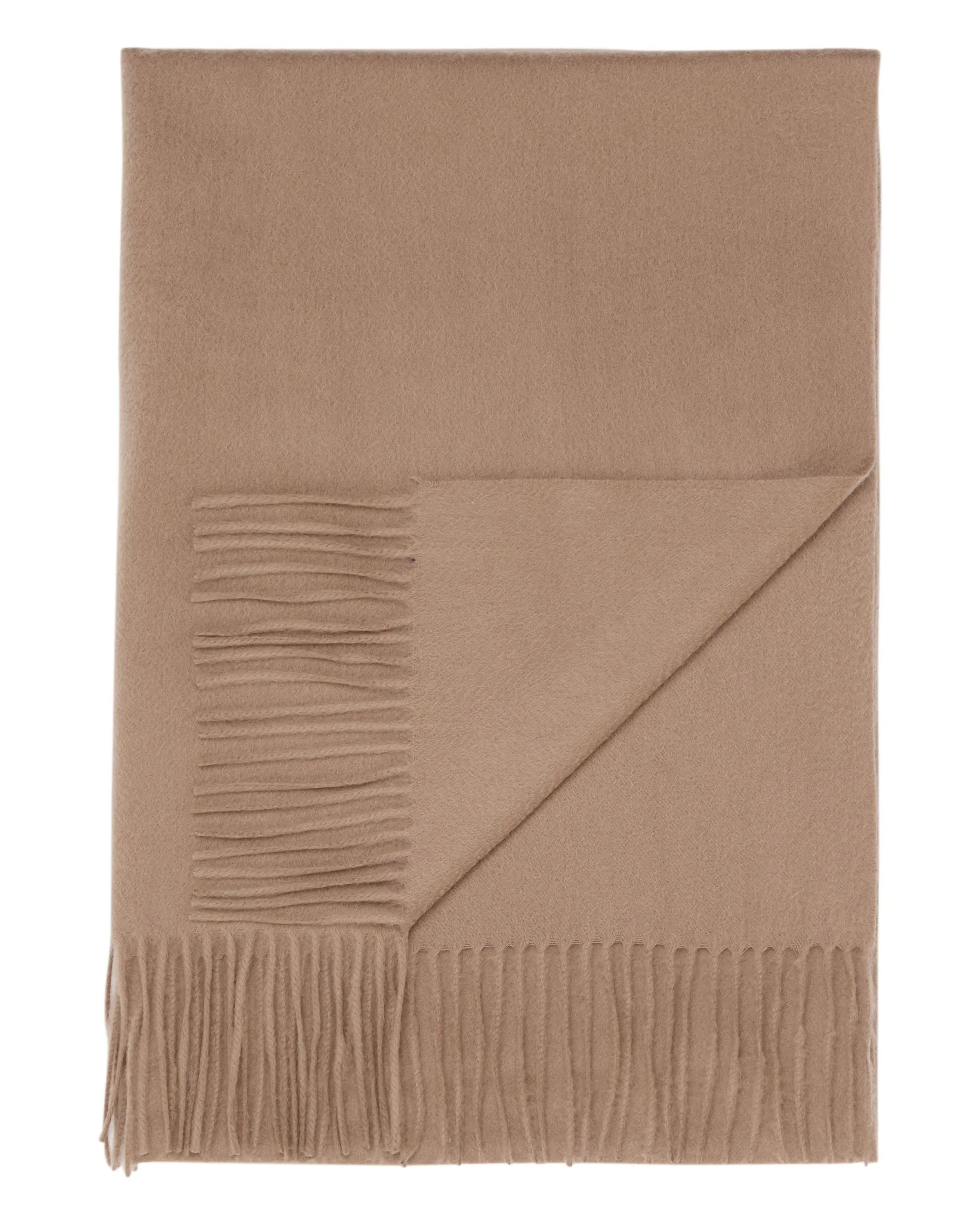 Women's Woven Cashmere Shawl Dark Tan Brown