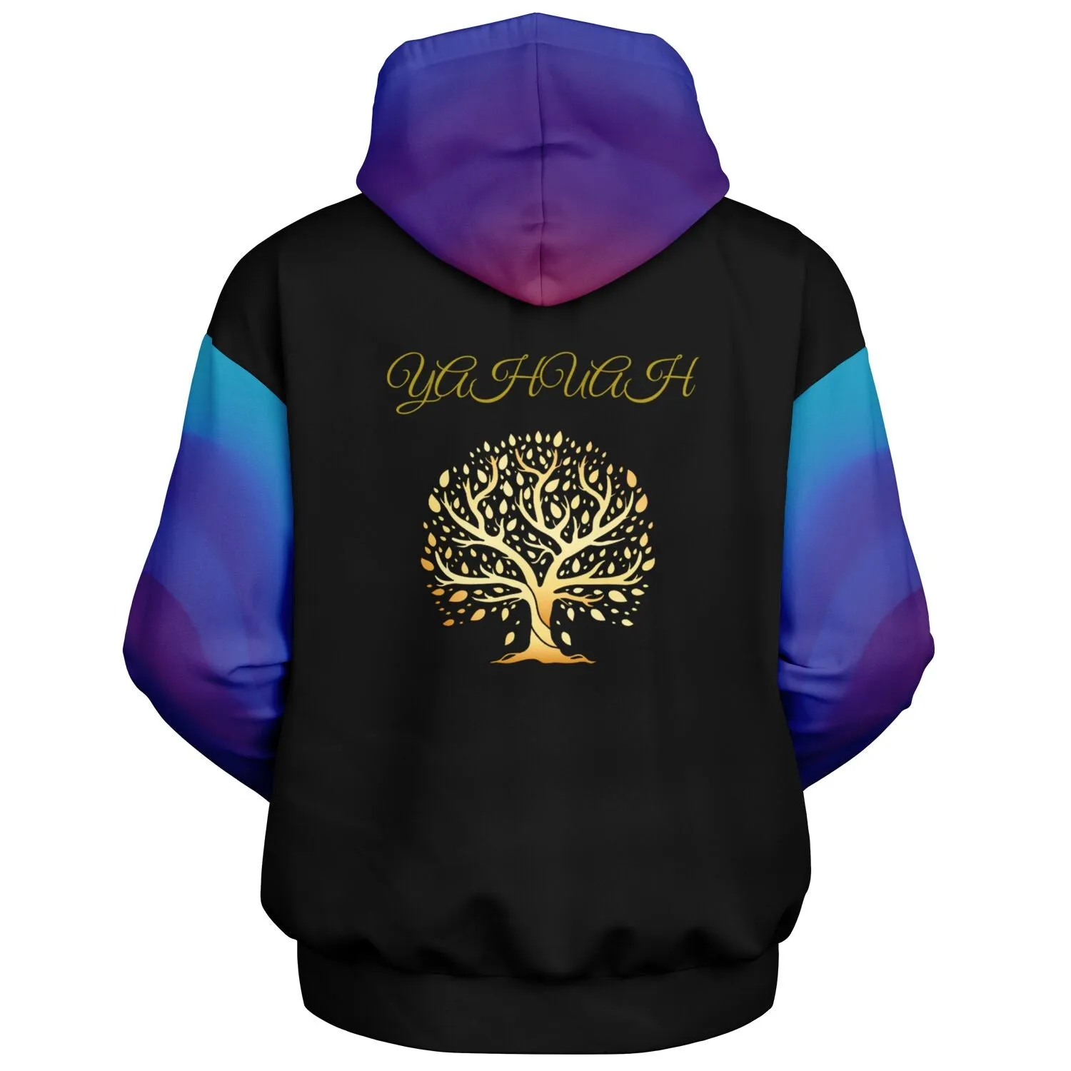 Yahuah-Tree of Life 01 Royal Designer Heavyweight Oversized Unisex Fleece Lined Pullover Hoodie